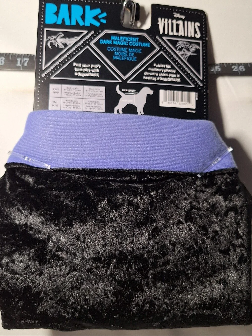NWT Bark Maleficent Dog Costume S